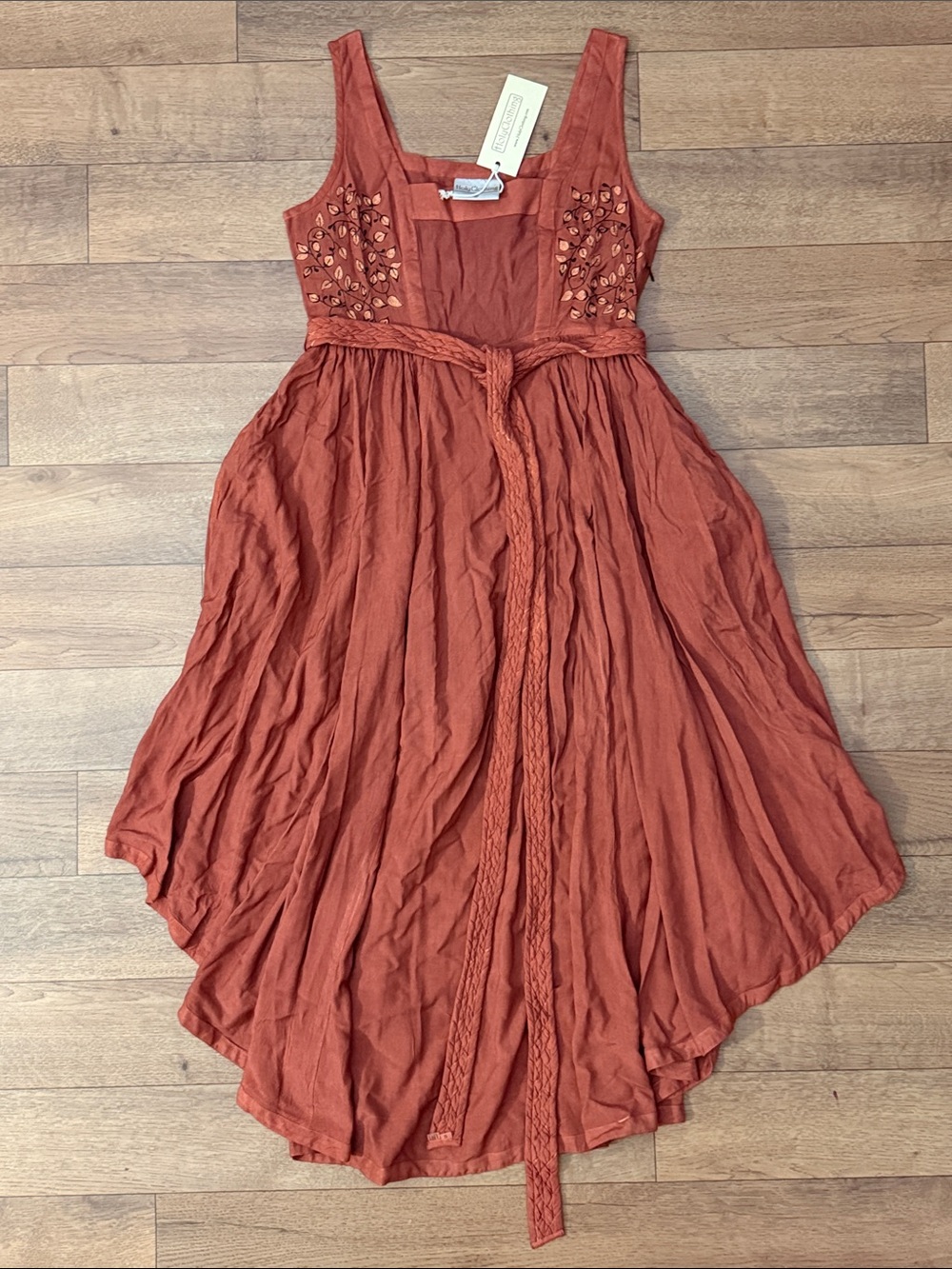 HolyClothing Size Small Belle Maxi Overdress Leaf Embroidery Renfaire Pirate S